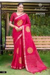Anusha Vol 1 By Kashvi Viscose Satin With Jacquard Border Saree 